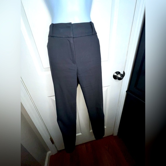 Loft Women’s 4 Julie Dark Gray Cotton Stretch Skinny Ankle Trouser Dress Pants S - Picture 1 of 13